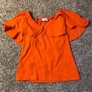 Cute Vintage Orange Blouse